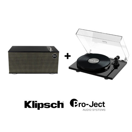 Gramafon me BT E1 Pro-ject + Bokse Aktive Klipsch The Three II