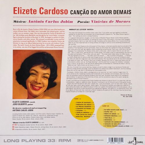 Cardoso, Elizete-Cancao Do Amor Demais (LP) - Image 2