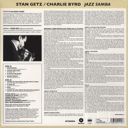 Getz, Stan-Jazz Samba, 180 gr (LP) - Image 2