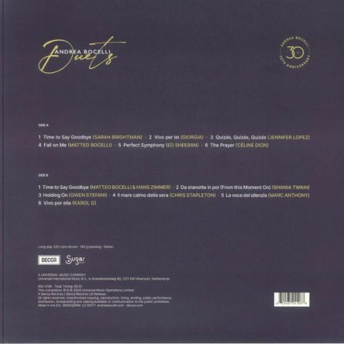 Bocelli, Andrea-Duets (LP) - Image 2