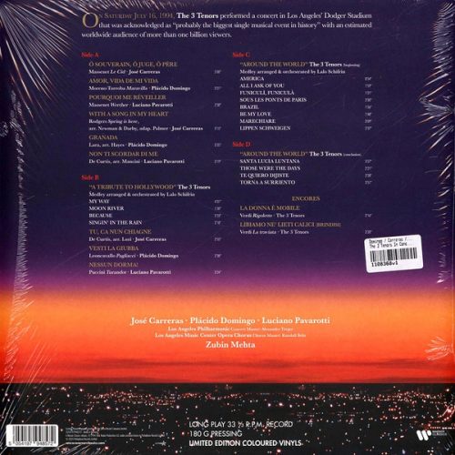 Carreras Domingo Pavarotti -3 Tenors (2-LP colored) - Image 2