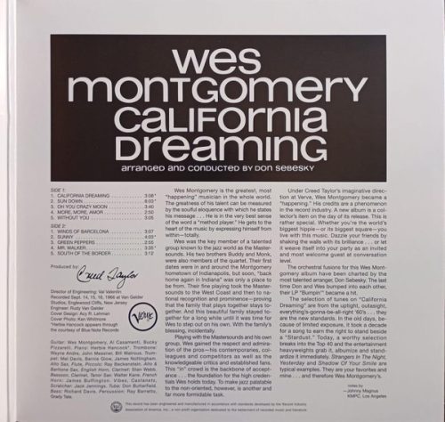 Wes Montgomery-California Dreaming (LP) - Image 2