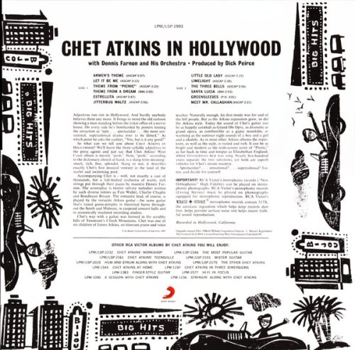 Chet Atkins-In Hollywood - Analog printing 180gr  (LP) - Image 2