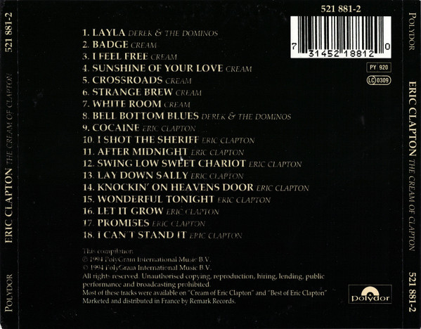Eric Clapton - Cream Of Clapton (CD) - Image 2