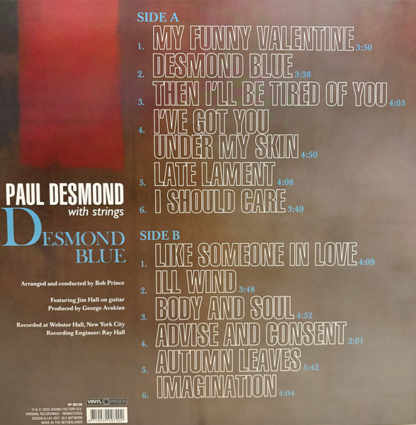 Paul Desmond - Desmond Blue (LP) - Image 2